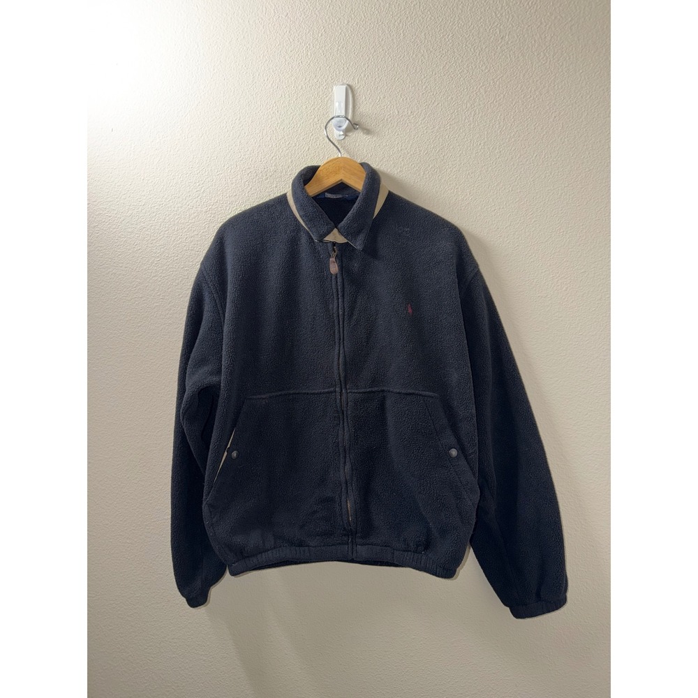 Men's Vintage Polo Ralph Lauren Fleece Jacket Size Medium